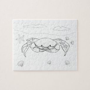 Crab Adult Colouring Puzzle