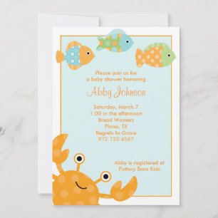 Crab and Fish Invitations