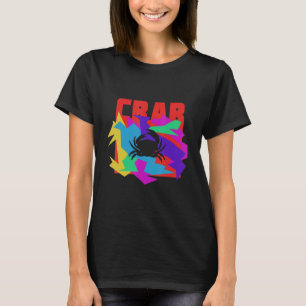 Crab Animal Mosaik Puzzle T-Shirt