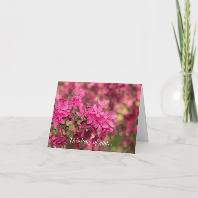 Crab Apple Blooms Thinking Of You Card (Front)