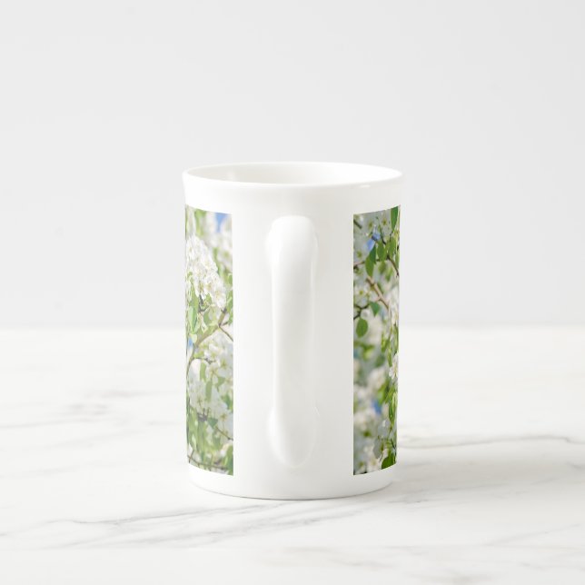 Crab apple blossom bone china mug (Back)