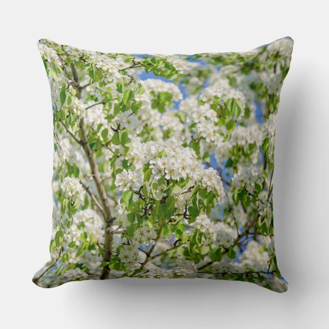 Crab apple blossom cushion (Front)