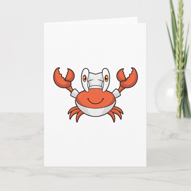 Crab as Cook with Cooking hat Card (Front)