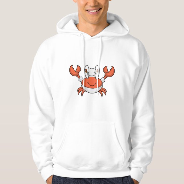 Crab as Cook with Cooking hat Hoodie (Front)