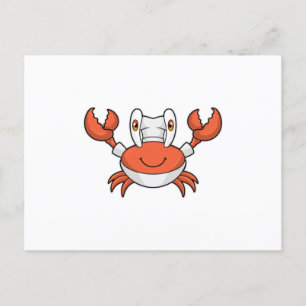 Crab as Cook with Cooking hat Postcard