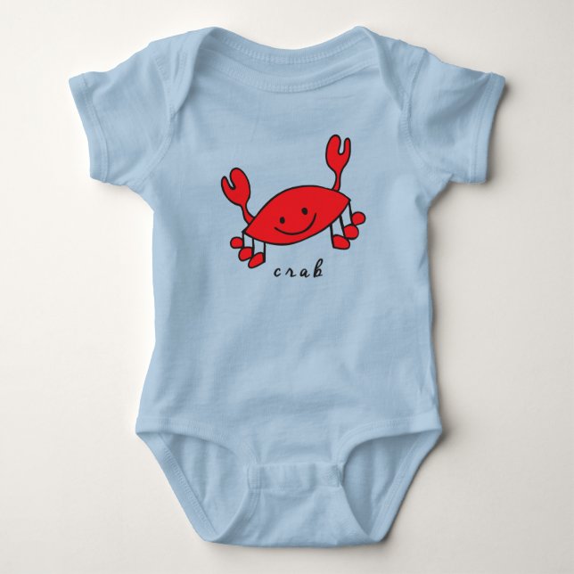 Crab Baby Bodysuit and One-Piece (with base) (Front)