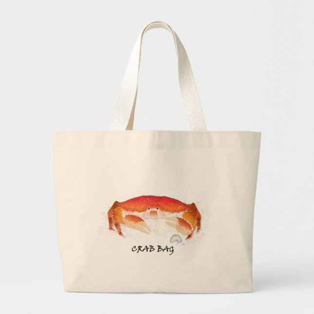 Crab-Bag Large Tote Bag (Front)