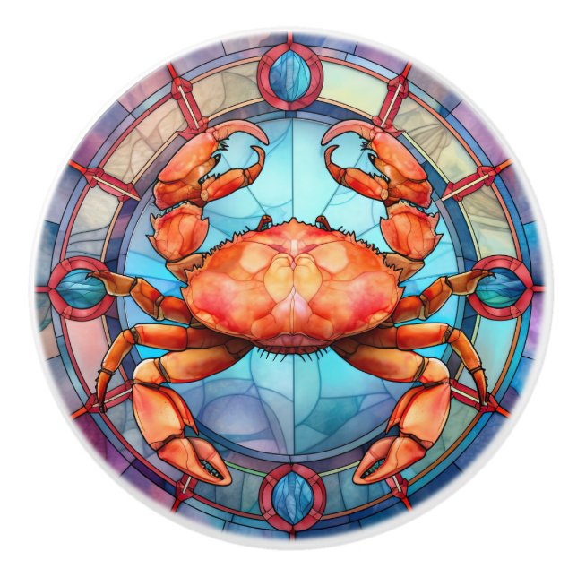 Crab Beach Nautical Drawer Knobs (Front)