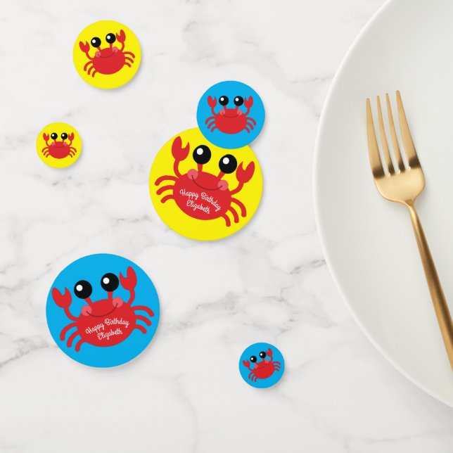 Crab Birthday Party Beach Confetti (Group)