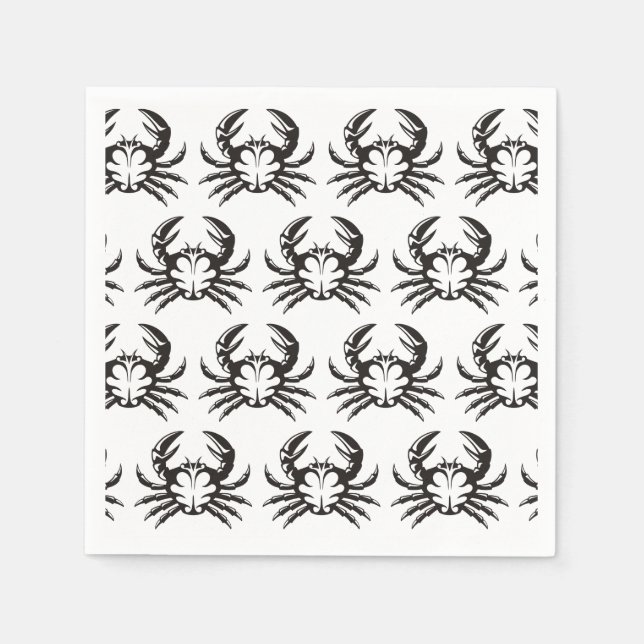 Crab Black Napkin (Front)