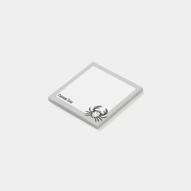 Crab Black Post-it Notes (Angled)