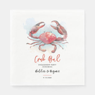 Crab Boil Engagement Seafood Party Paper Napkin