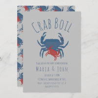 Crab Boil Party  Baby Shower Crawfish Grey
