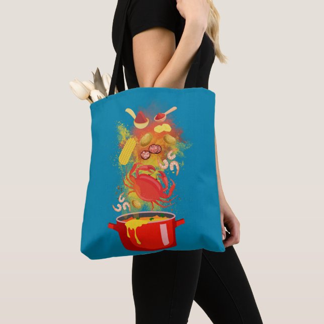 Crab Boil Pot Tote Bag (Close Up)