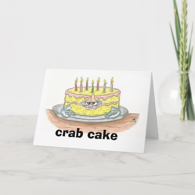 CRAB Cake Birthday Card (Front)