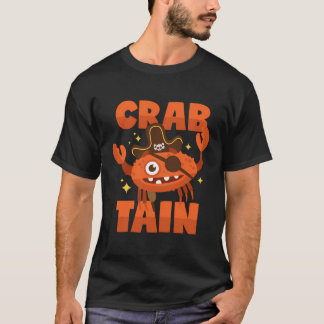 Crab Captain Crawfish Pun Pirate T-Shirt