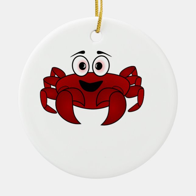 Crab Ceramic Ornament (Front)