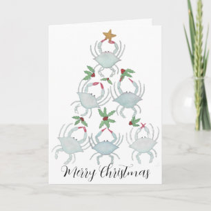 Crab Christmas Tree Card