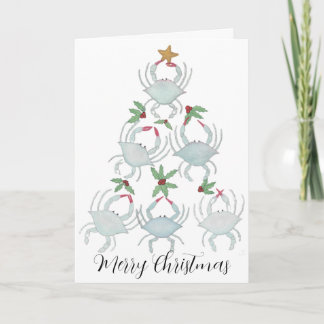 Crab Christmas Tree Card