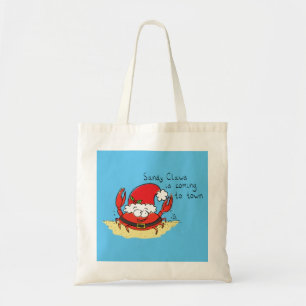Crab Christmas Tropical Funny Tote Bag
