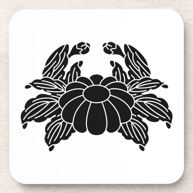 Crab Chrysanthemum Coaster (Front)