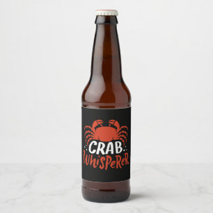 Crab - Crab Whisperer Beer Bottle Label