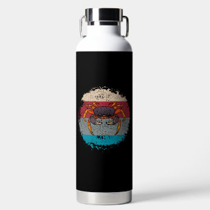 Crab Crabbing Retro Water Bottle