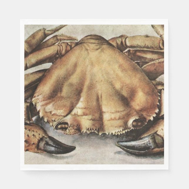 Crab (Creature Under the Sea) (by Albrecht Durer) Napkin (Front)
