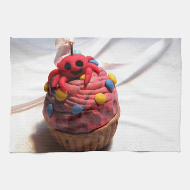 Crab Cupcake Tea Towel (Horizontal)