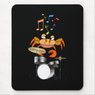 Crab Dreams of Playing The Drums in Rock Band Mouse Pad