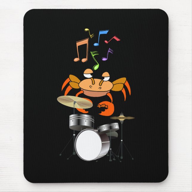 Crab Dreams of Playing The Drums in Rock Band Mouse Pad (Front)