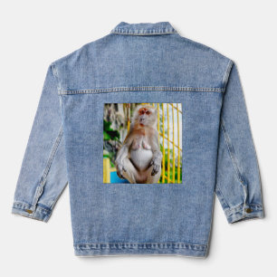 Crab-eating macaque denim jacket