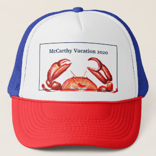 Crab Family Vacation Personalized Trucker Hat