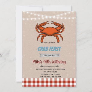 Crab feast boil theme invitation