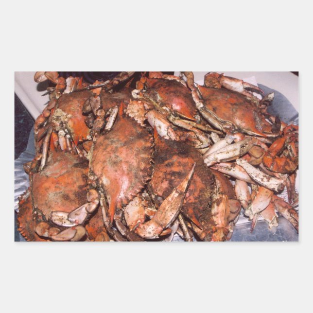 Crab Feast Rectangular Sticker (Front)