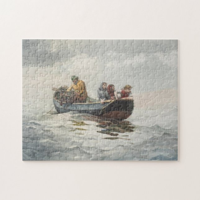 Crab Fishing (by Winslow Homer) Jigsaw Puzzle (Horizontal)