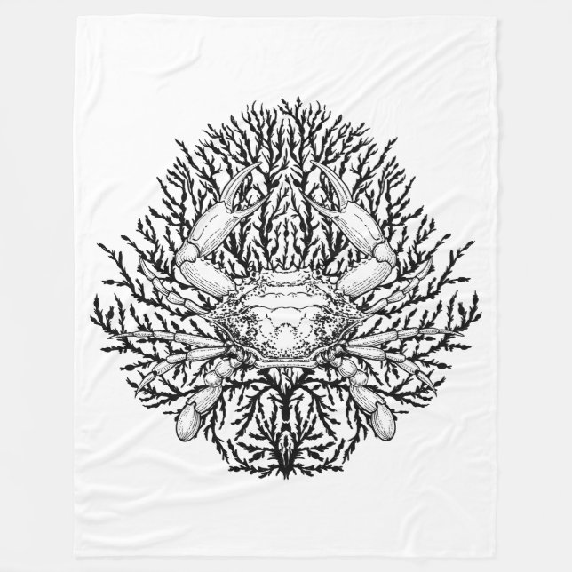 Crab Fleece Blanket (Front)