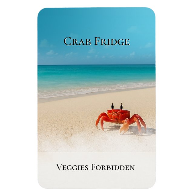 Crab Fridge – Veggies Forbidden Magnet (Vertical)