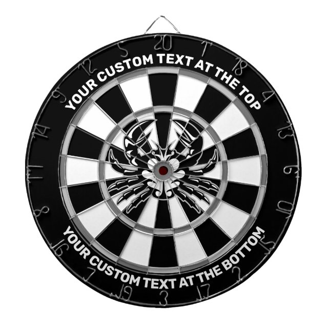 Crab Icon Dartboard with Custom Text (Front)