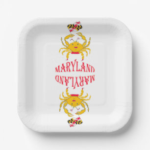 Crab in Maryland Paper Plate