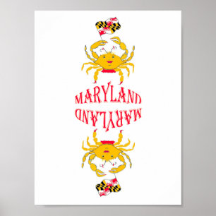 Crab in Maryland Poster