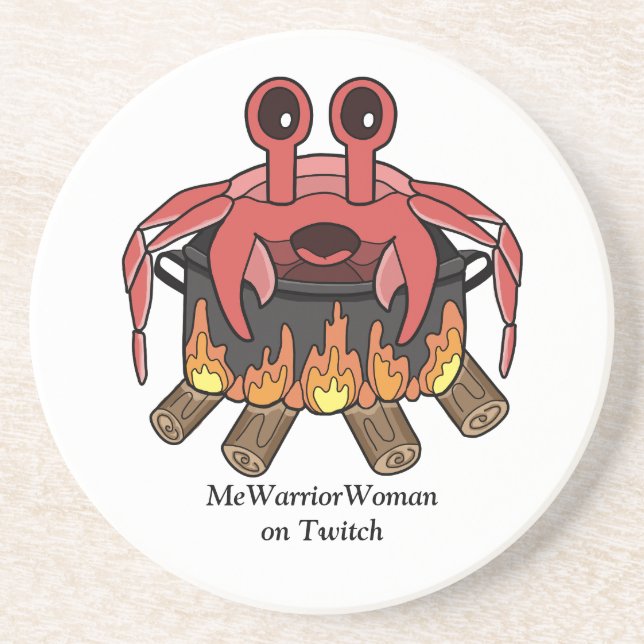 Crab in Pot,  MeWarriorWoman on Twitch Coaster (Front)