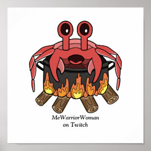 Crab in Pot, MeWarriorWoman on Twitch Poster