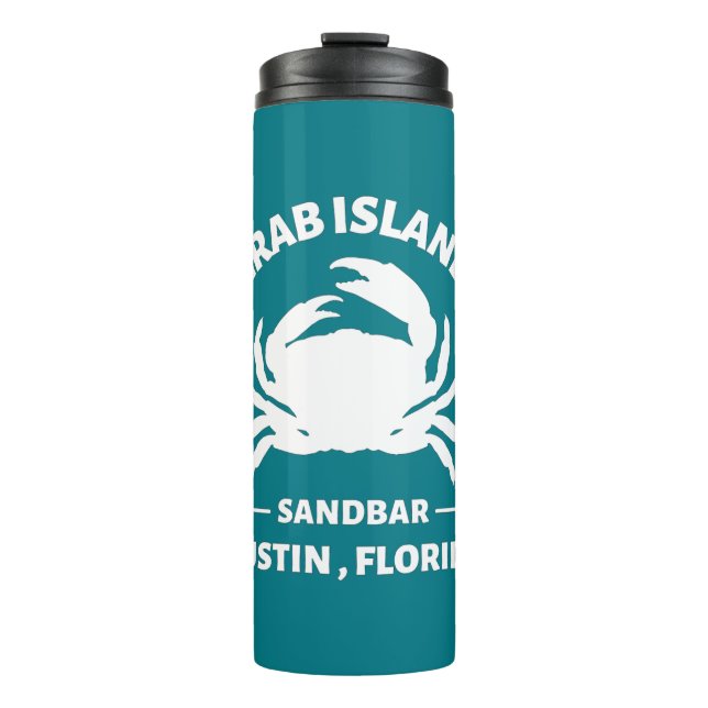 crab island sandbar  Dustin Florida Thermal Tumbler (Front)