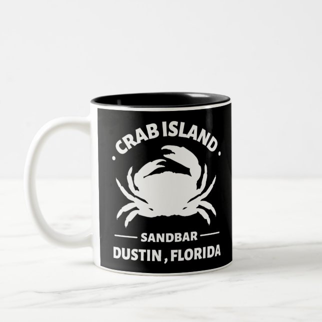 crab island sandbar  Dustin Florida Two-Tone Coffee Mug (Left)