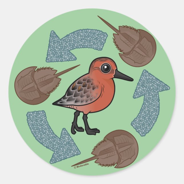 Crab-Knot Cycle Classic Round Sticker (Front)