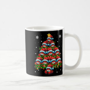 Crab Lighting Xmas Holiday Santa Crab Christmas Tr Coffee Mug