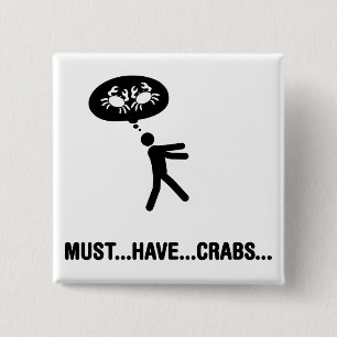 Crab Lover 15 Cm Square Badge