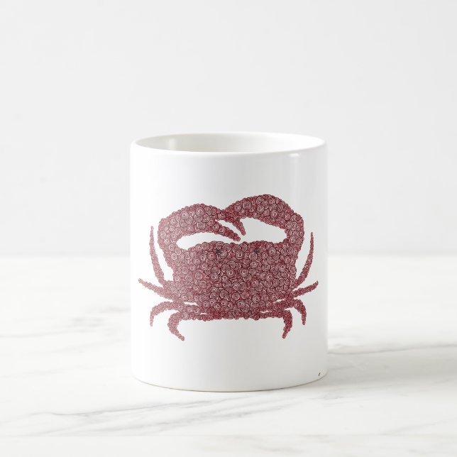 Crab Made of Circles Coffee Mug (Center)