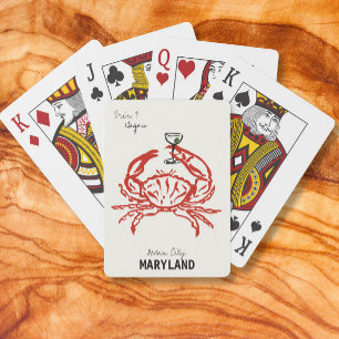 Crab Maryland Wedding  Playing Cards